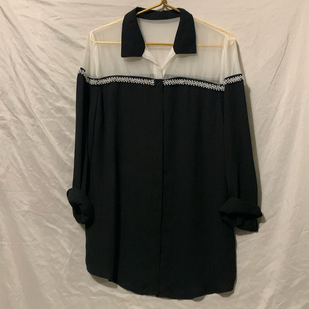 New York & Co. Pearl Blouse